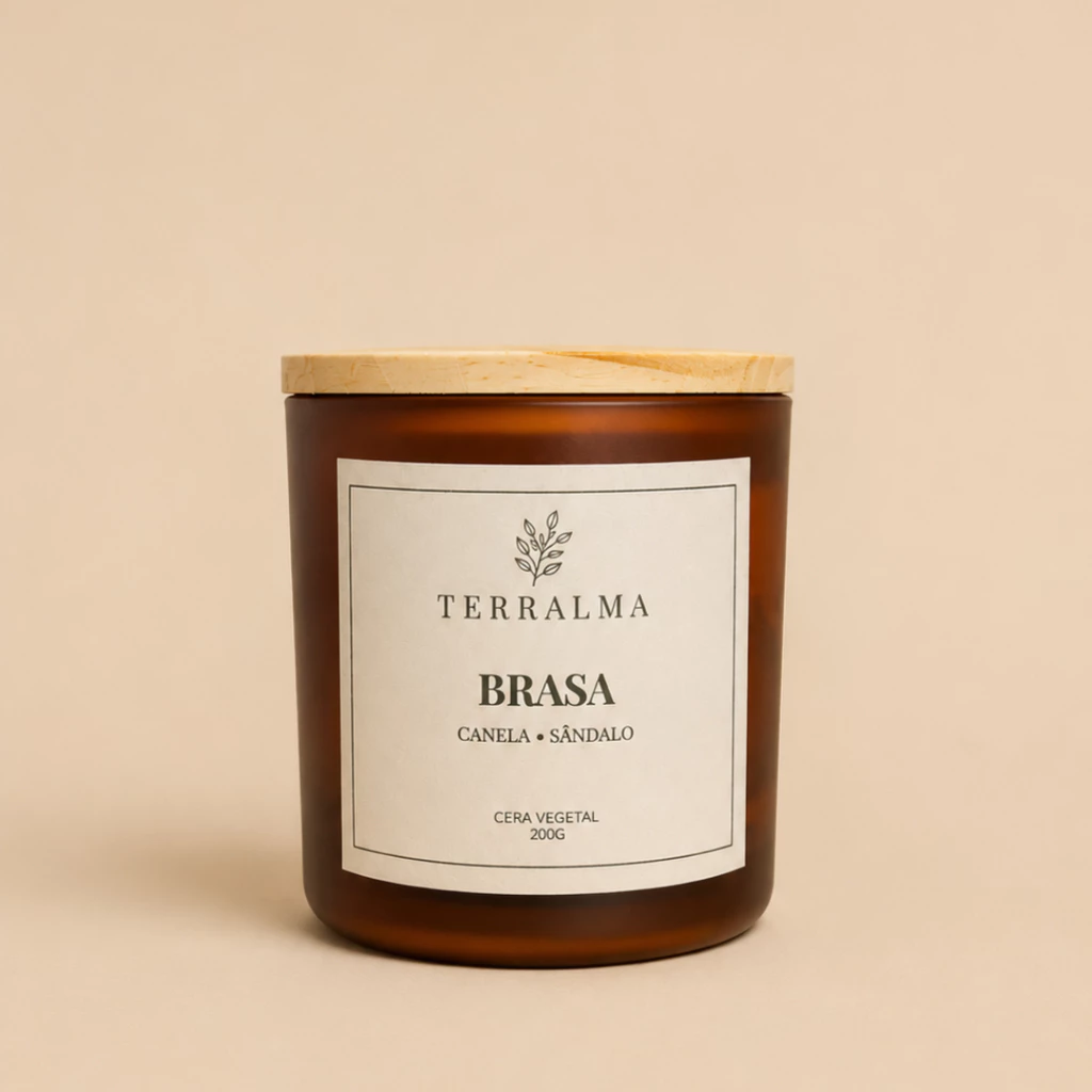 Vela aromática - Canela e Sândalo - Brasa 2